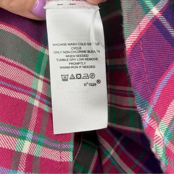 Lauren Ralph Lauren women’s pink Plaid Button Down Shirt Long Sleeve S - Picture 5 of 5